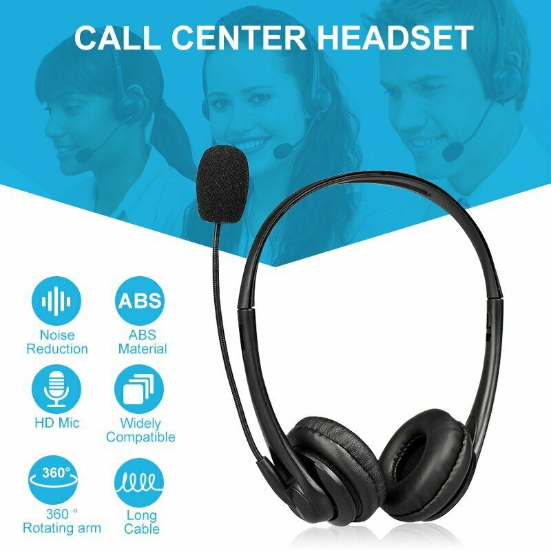 Usb Noise Cancelling Microfoon Headset Call Center Headset Voor Computer Oproepen Stereo Headset Met Microfoon