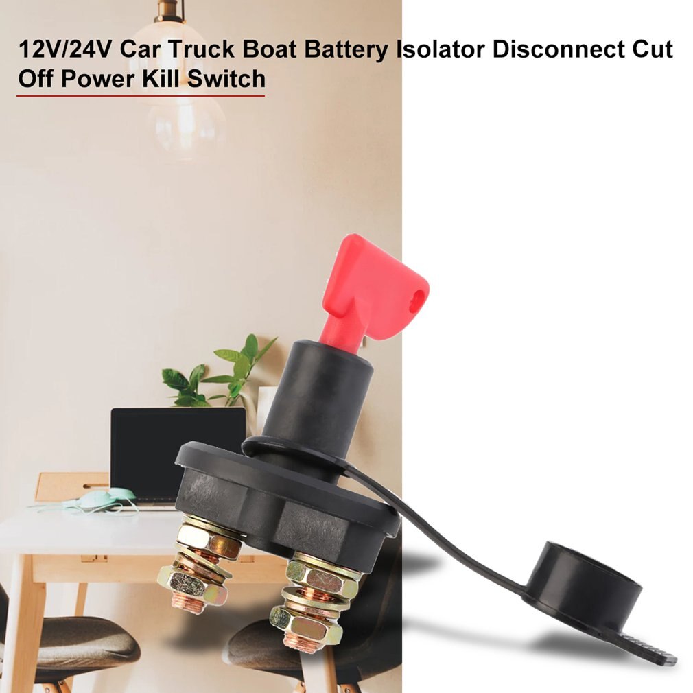 12V/24V Universal Automobile Car Truck Boat Battery Isolator Disconnect Cut Off Power Kill Switch Waterproof Switch