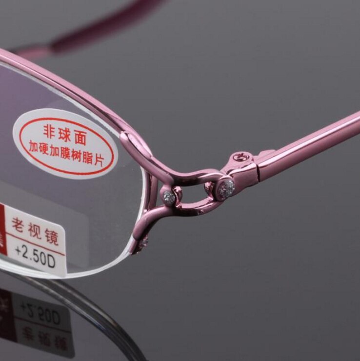 Folding Aspherical resin Plus film Red/Pink Reading Glasses Women Eyewear 1.0 1.5 2.0 2.5 3.0 3.5 4.0
