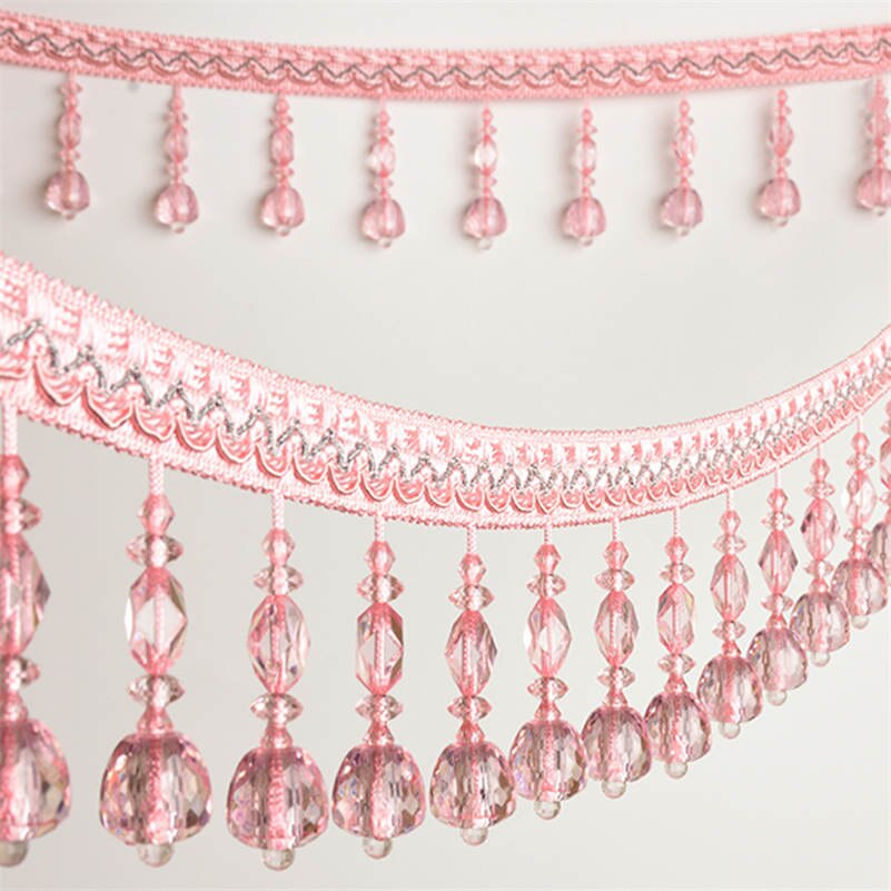 1M Kristal Kralen Gordijn Fringe Kant Kwastje Trim Wide Lint Naaien Ambachtelijke Elegante: 8