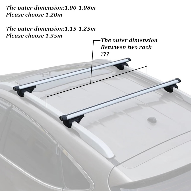 ALWAYSME 2PCS 120 Or 135CM Universal Fits Car With Original Roof Rack SUV Roof Rack Crossbars For Kayak Cargoline Snowboarding
