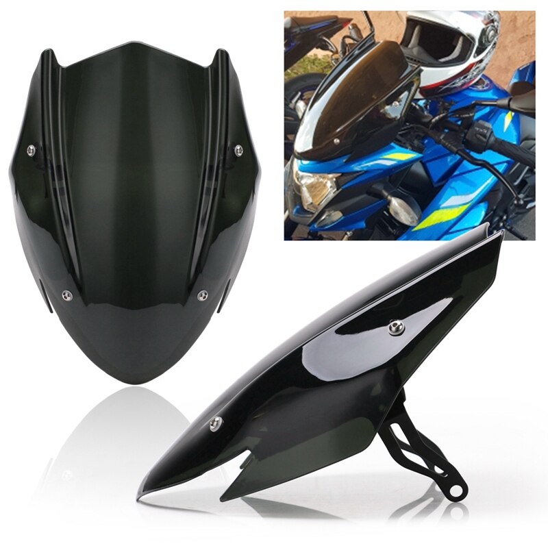 for Suzuki GSX-S750 GSXS750 GSXS 750 Windscreen Windshield Shield Screen with Bracket Motorcycle Accessories