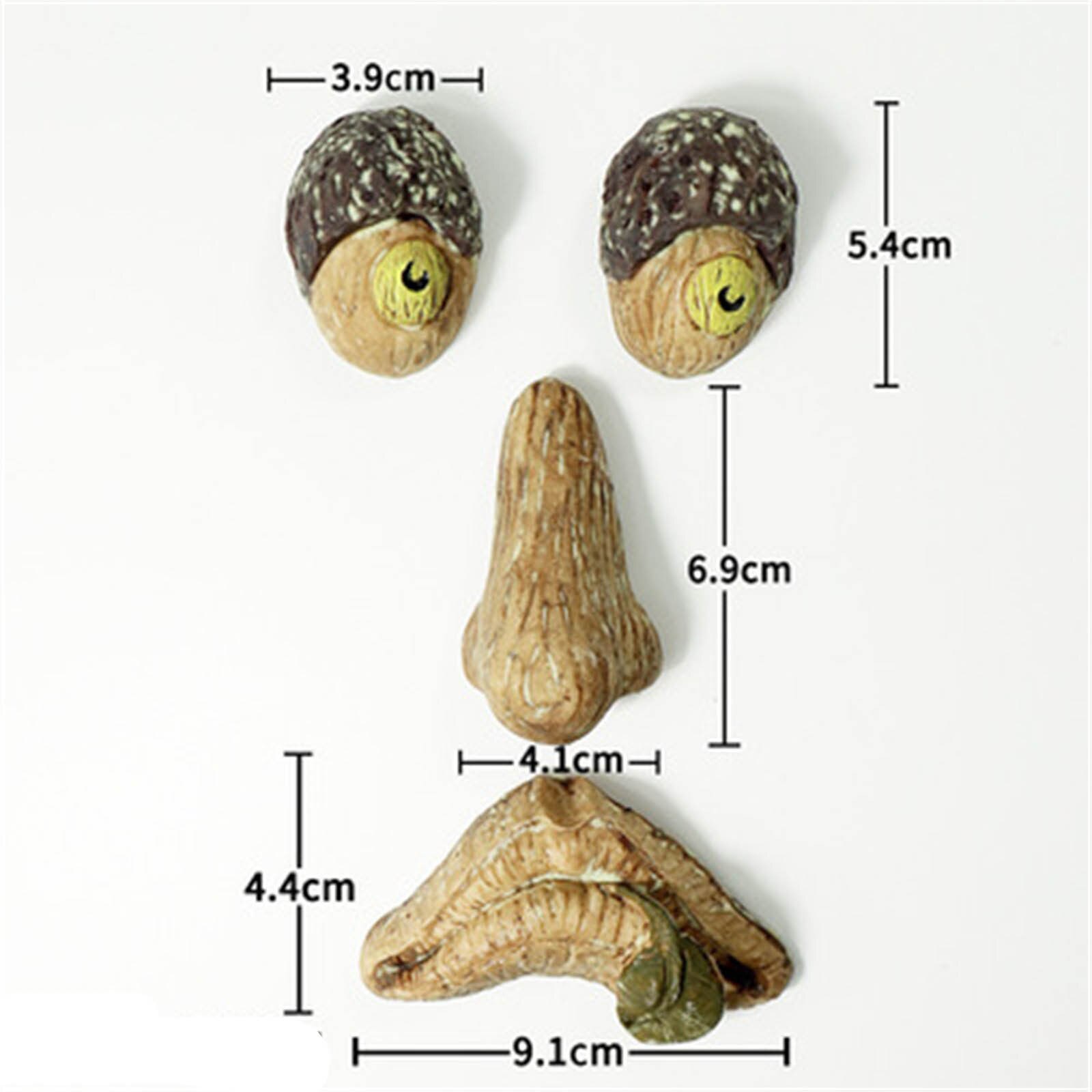 Luminous Tree Bark Face Tree Monster Facial Features Ornaments Easter Props Decorative Stakes Outdoor Decor