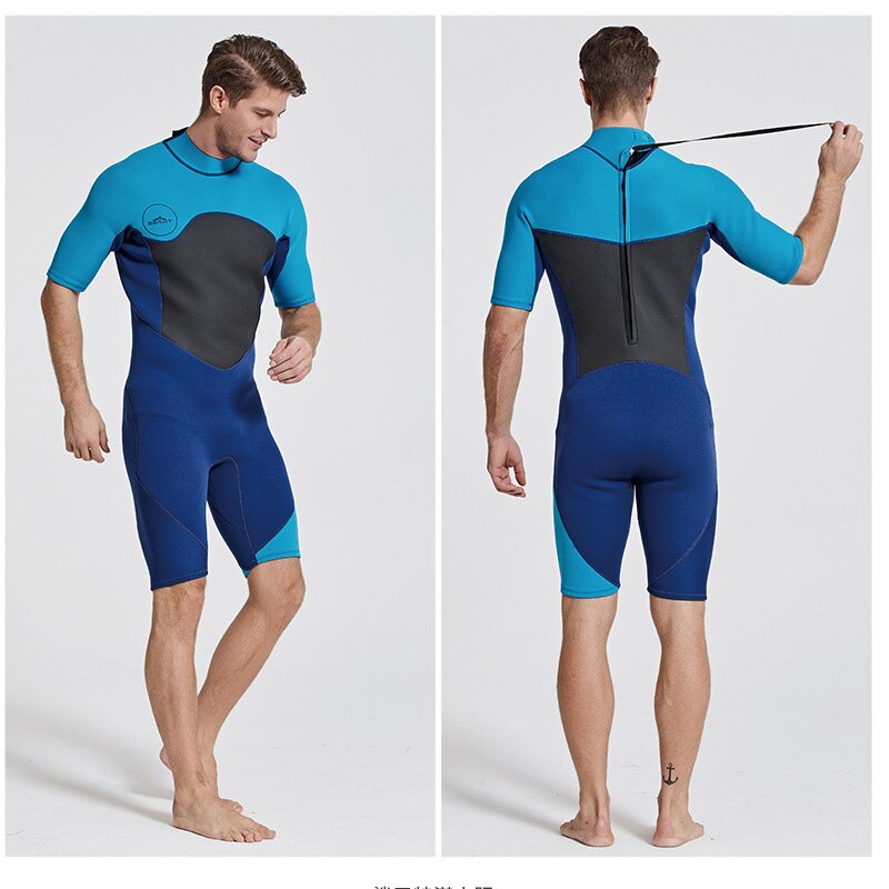 Traje de neopreno para hombre 2mm traje de buceo de para adultos jóvenes protección UV una pieza de buceo térmico Snorkeling trajes: 1069B / L
