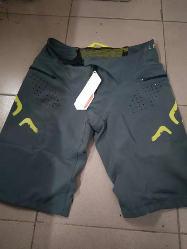 Sart ræv grå gul mtb  mx 360 flexair dh herreshorts mtb dirt bike motorcykel downhill mx sports racing shorts