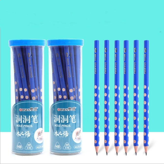 30pcs/box Study Pencil Children Art Sketch Pencil Kids Wooden Pencil Stationery Supplies Students Prize Birthday
