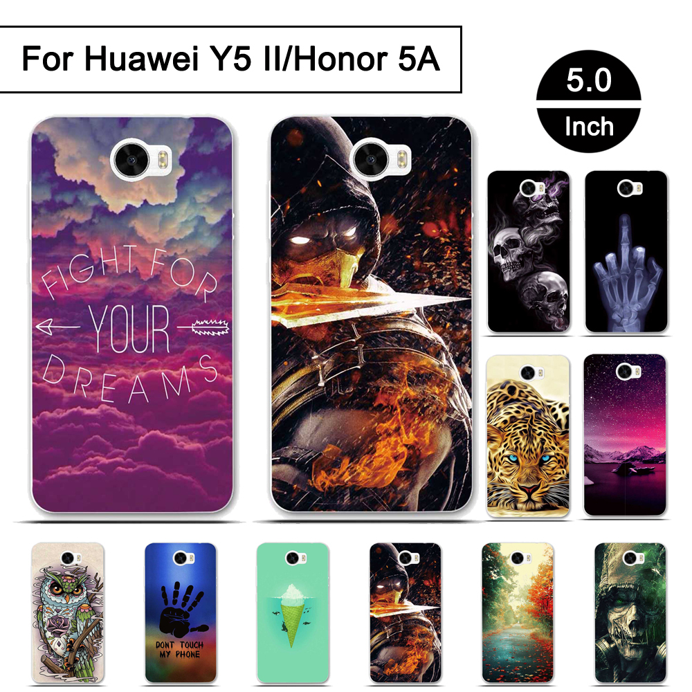 Case For Huawei Y5 II Honor 5A Soft TPU Phone Cover For Huawei Y5 2 Honor 5 A Back Phone Shells For Huawwei Y5 2 LYO-L21 CUN-U29