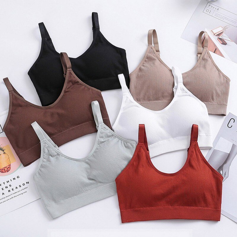 Seamless Sports Bra Female Sexy Fitness Tube Top Bra Comfortable Crop Top Women Push Up Bras