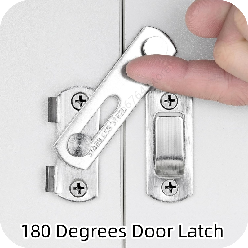 Universal 90/180 ° Pestillo de bloqueo de acero inoxidable, cerradura de puerta corrediza de Granero, puertas, ventanas, seguridad, protector antirrobo para el hogar