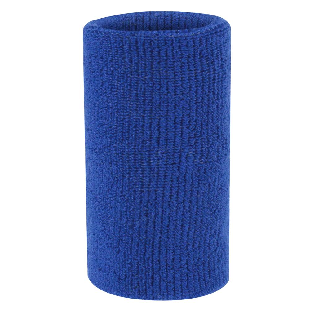 Sports Wristband sweat absorbing breathable towel knitting wrist guard basketball badminton tennis fitness weight lifting gear: royal blue