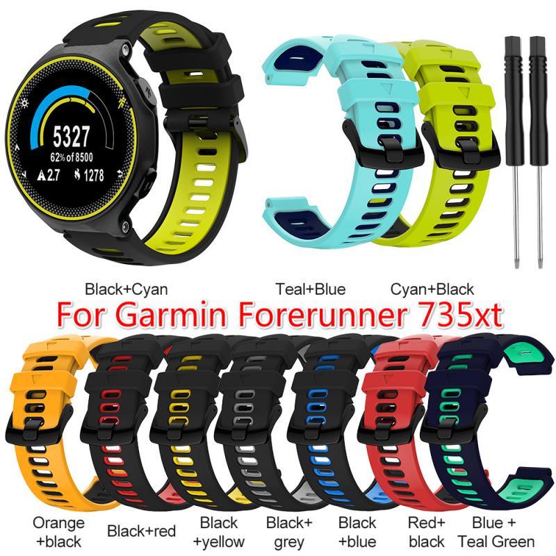 Geschikt Armband 22Mm Riem Voor Garmin Forerunner 735xt 220 230 235 620 630 Siliconen Stalen Gesp Bandjes Accessoires TXTB1