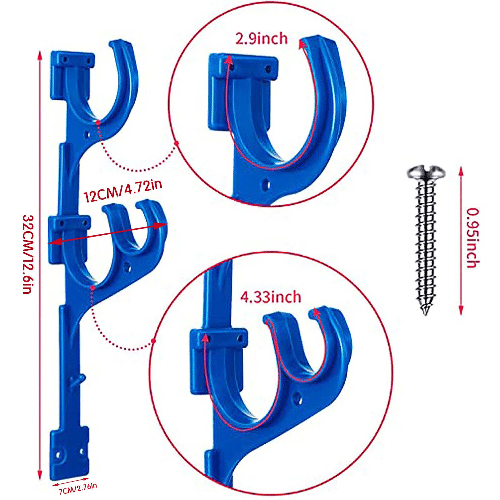 Swimming Pool Accessories Drying Hooks Plastic Storage Hooks Tool Holders Tool Placement Hook Swimming Pool Hanger