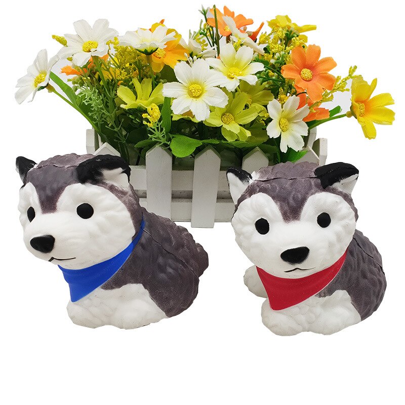 Långsam stigande squishy valp hund klämma husky hund jumbo doftande dekompression tecknade djur lindrar stress ångest leksak