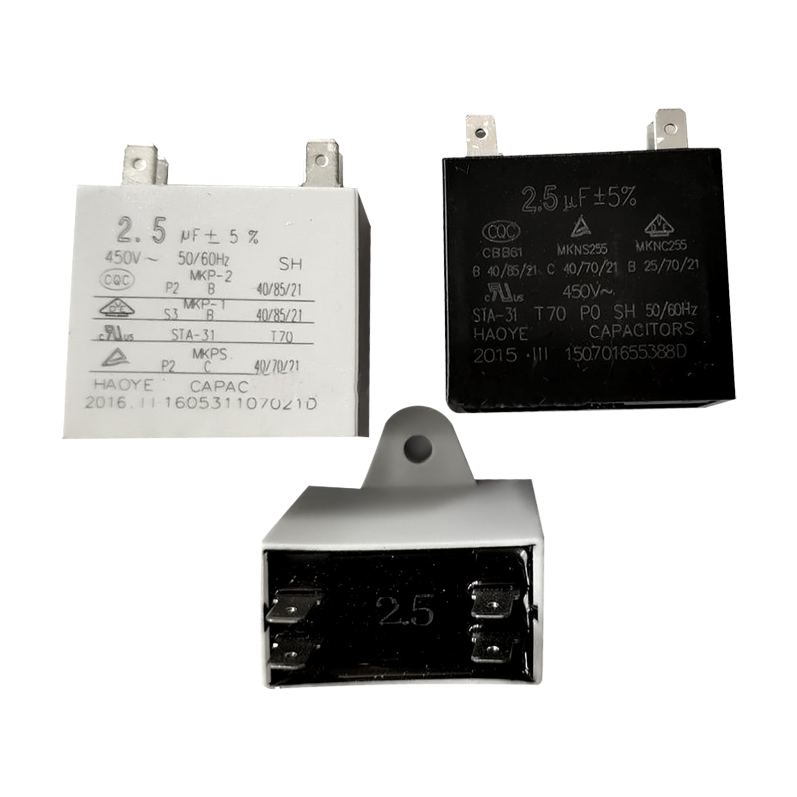450V Airconditioner Onderdelen Fan Motor Start Condensator 1 Uf 1.2 Uf 1.5 Uf 2 Uf 2.5 Uf 3 uf 3.5 Uf 4.5 Uf 5 Uf Rechthoek Vormige Condensator