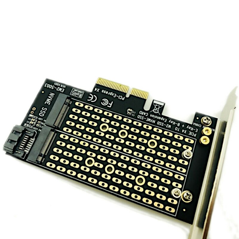 Adaptateur Pcie vers M2/M.2 Ngff vers ordinateur de bureau, carte adaptateur Pcie X4 X8 X16 Nvme Sata Dual Ssd Pci Express