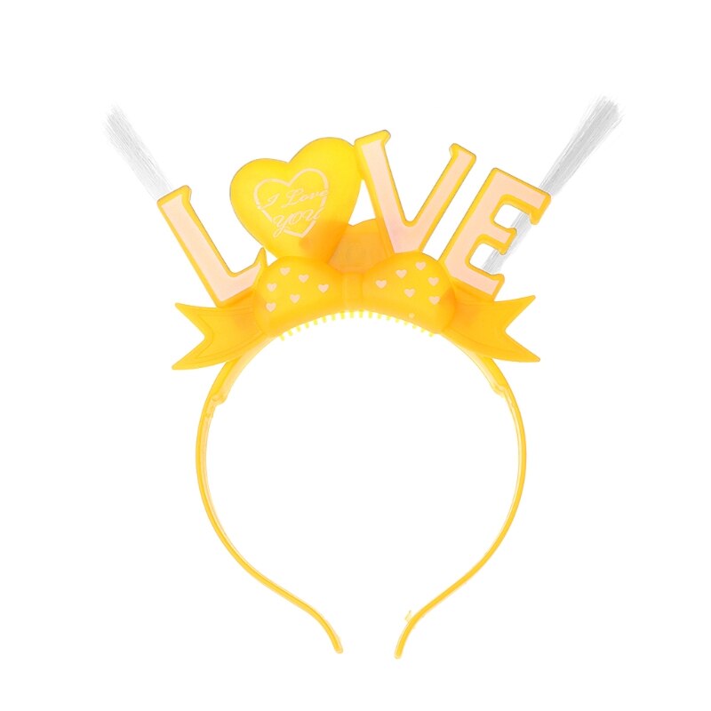 Diademas de luz LED Feliz Año cumpleaños amor cinta de pelo adorno de cabeza aro