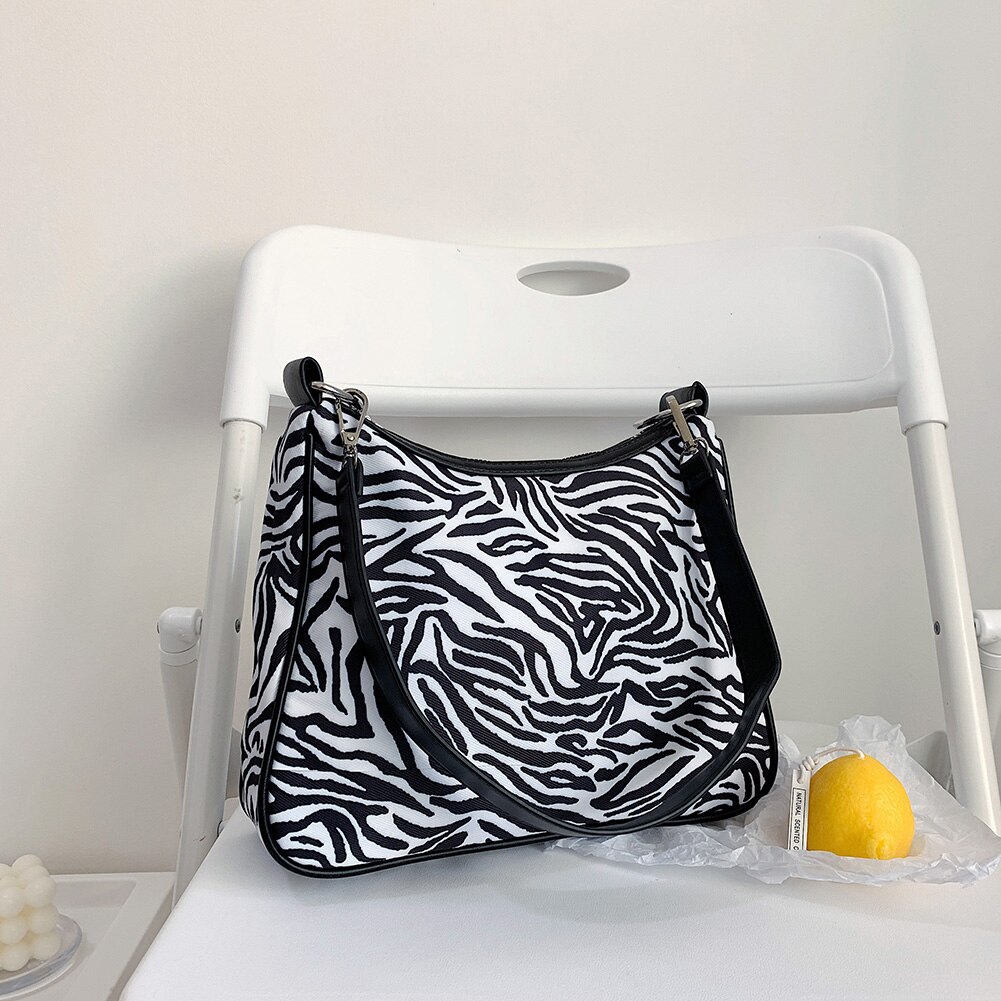 Zebra Tier Gedruckt Handtasche Totes Frauen Oxford Casual Unterarm Schulter Taschen Tragbare Reise Straße Kupplungen