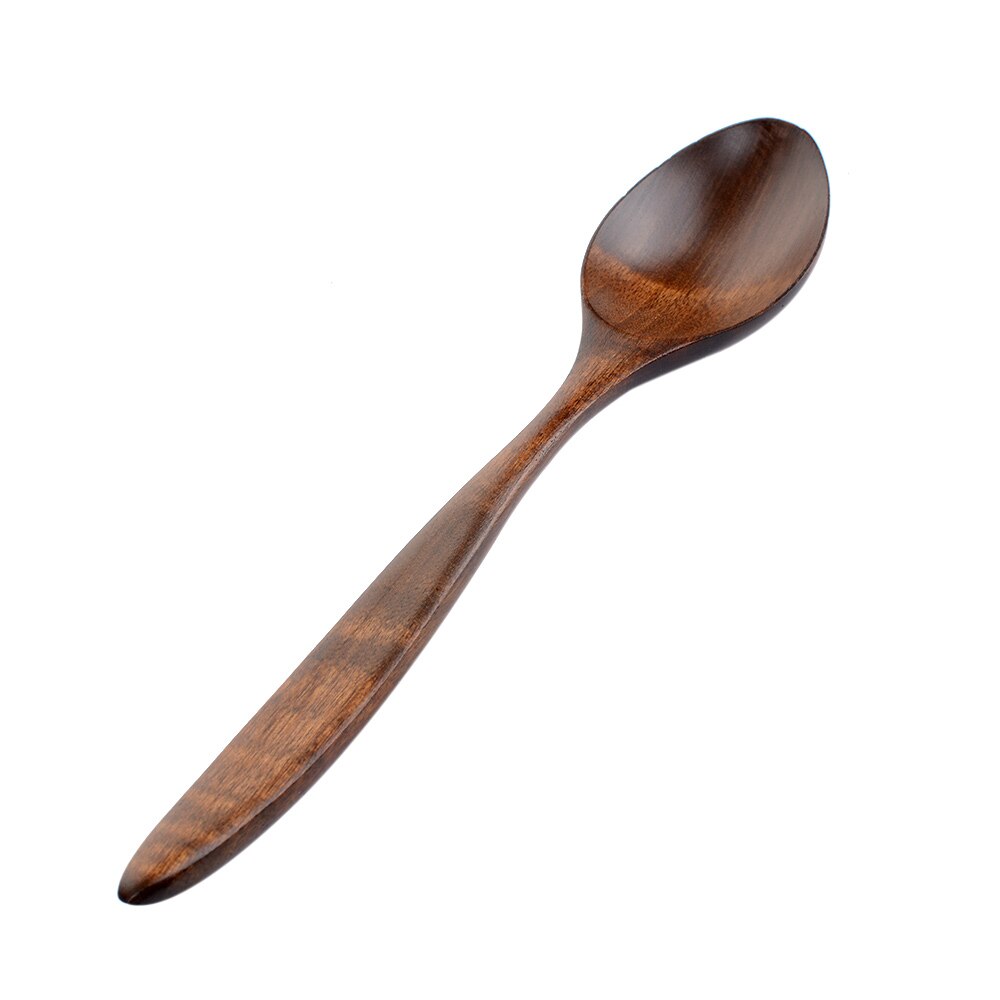 18cm Wooden Spoons Large Long Handled Spoon Wood Rice Soup Dessert Spoon Kids Spoon Kitchen Accessories