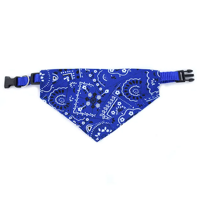 Hund bandana hagesmække stort kæledyr tørklæde justerbart kæledyr bomuld plaid vaskbart butterfly halsbånd kat hund tørklæde stor hund tilbehør tørklæde: M / Blå
