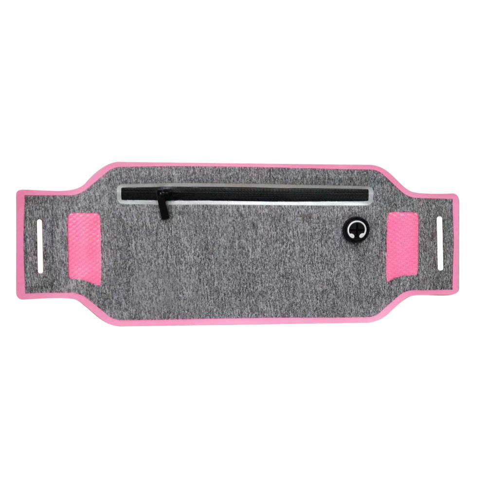 Ultra-dunne Running Taille Bag Lichtgewicht Sport Riem Taille Pack Past Voor IPhone 6 6s 7 Voor mannen Vrouwen Met Verborgen Pouch: Hot Pink