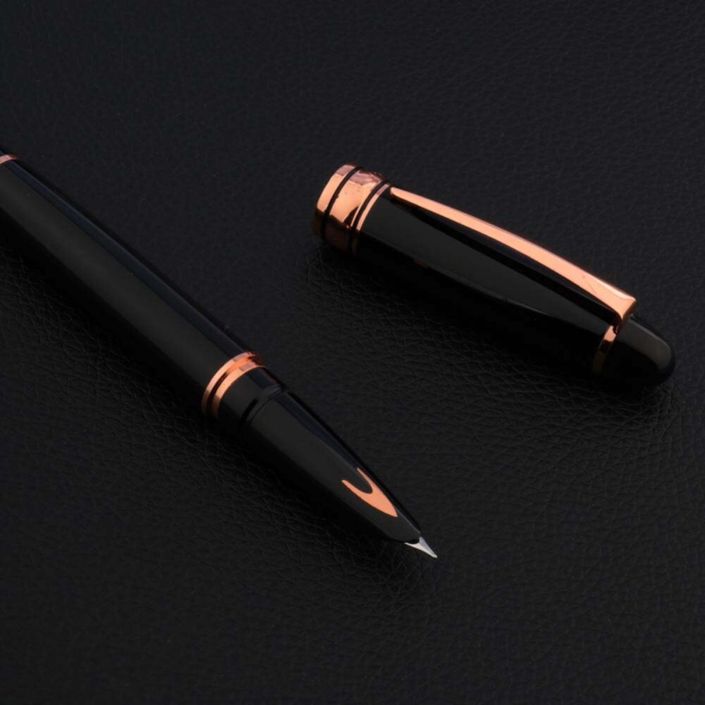 Luxury Yong Sheng 6100 Fountain Pen Metal BLACK Classic ROSE GOLDEN Pen Stickers Stationery Office School Supplies Writing