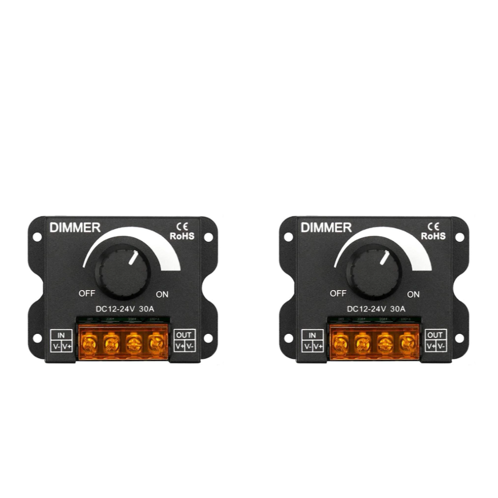 Led-dimmer  dc 12v 24v 8a/30a ljusstyrka justerbar kontroller för bil/husbil enfärgad led-remsa ljus led-dimning: Himmelsblå
