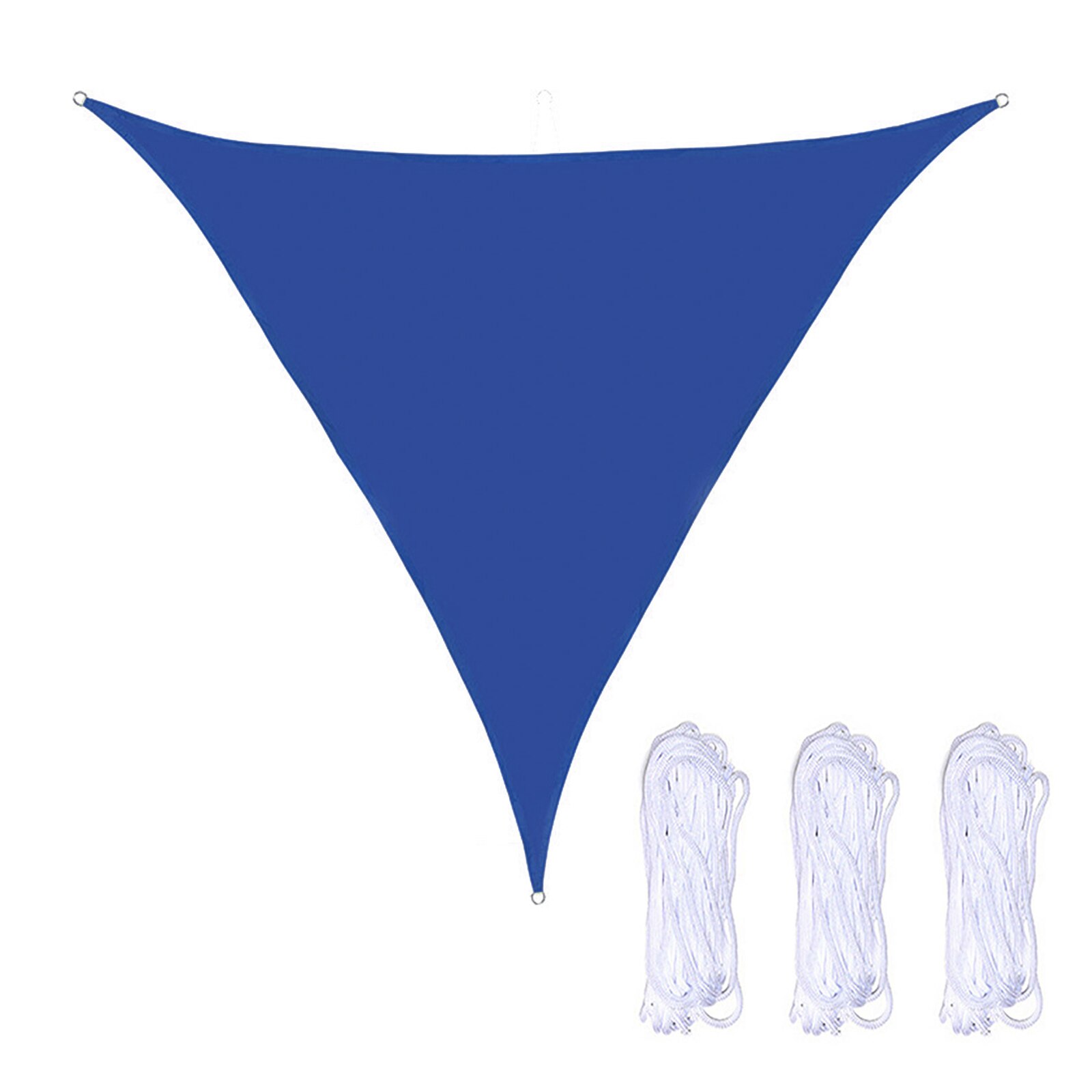 Outdoor Shade Sail 3 Ropes Sunshades Awnings Anti-UV Courtyard Summer Sunscreen Black UV Protection Waterproof Open Air Triangle: Blue