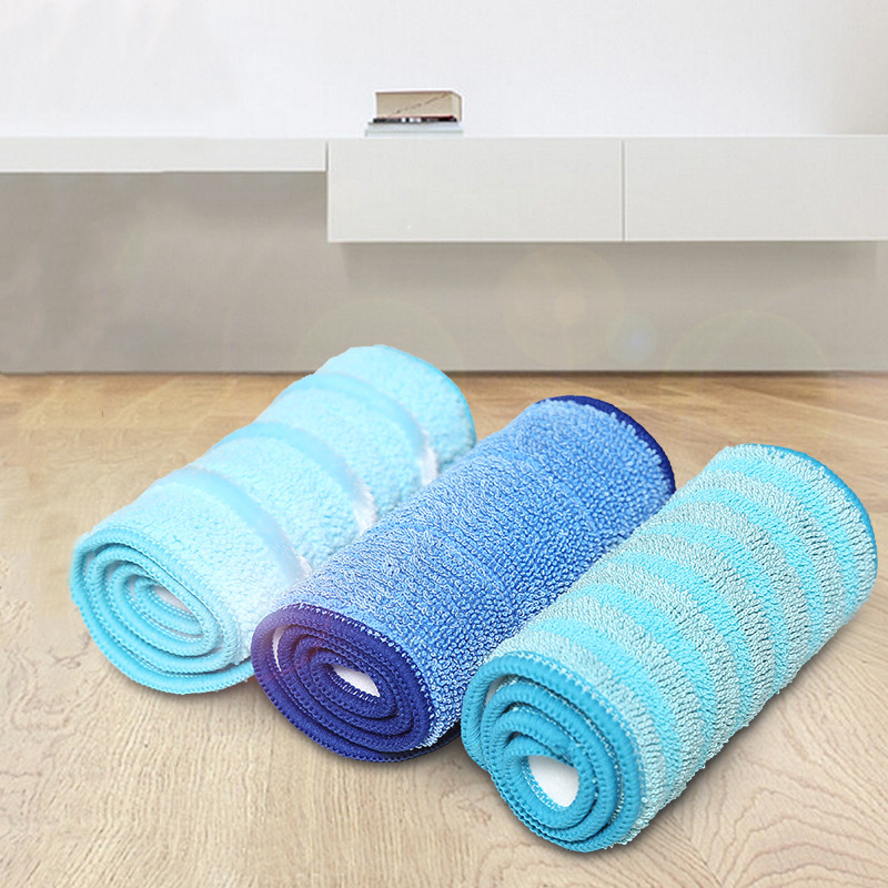 2 stk 45*14cm gulv rengjøring erstatning mopp klut dobbel mikrofiber mopp pute husholdning pasta klut mopp pute gjenbrukbar sprøyting flat
