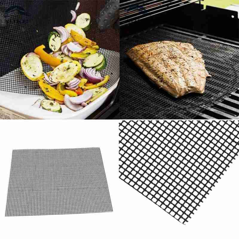 36*42cm Reusable Meshes Non-Stick BBQ Grill Mat Grill Mat Stick Non Mesh Cooking Liner Sheet P9T9