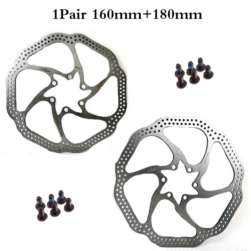 2 unidades AVID Rotor de freno de bicicleta disco de Rotor MTB 160mm 180mm 203mm Rotor de bicicleta para freno de Rotor Sram pieza de freno hidráulico de bicicleta de montaña: Negro