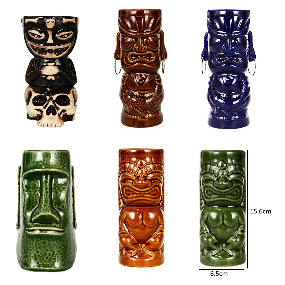 Hawaii tiki muggar bar cocktail glas öl drink kopp aimar statu dödskalle docka keramisk kopp