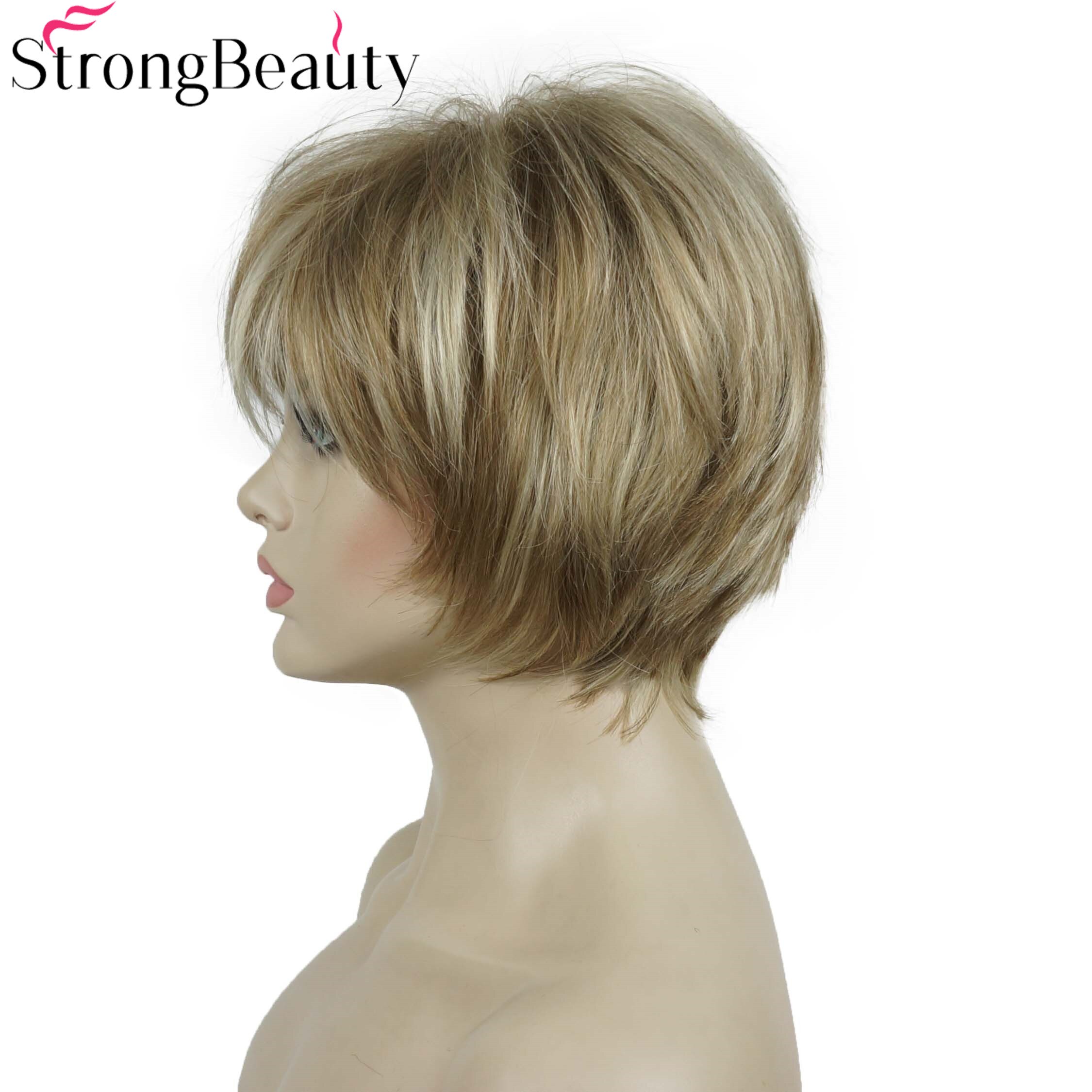 StrongBeauty Synthetic Wig Short Straight Wigs Women's Hair Natural Wig