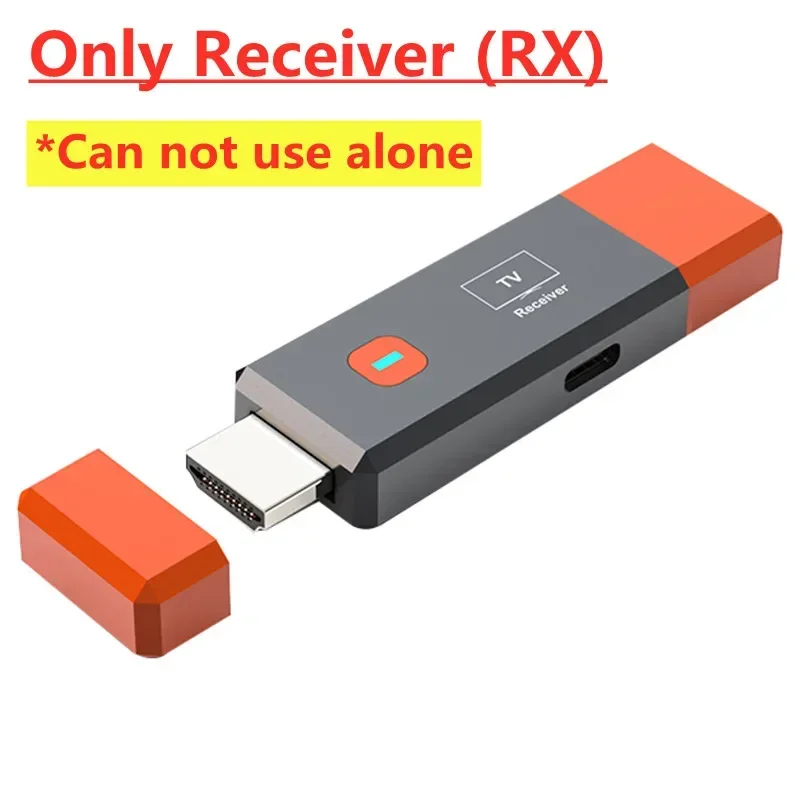 50M Draadloze Hdmi Video Zender Ontvanger Kits Hdmi Extender Adapter Tv Stick Dongle 1080P Voor Monitor Projector Laptops Pc: Rood