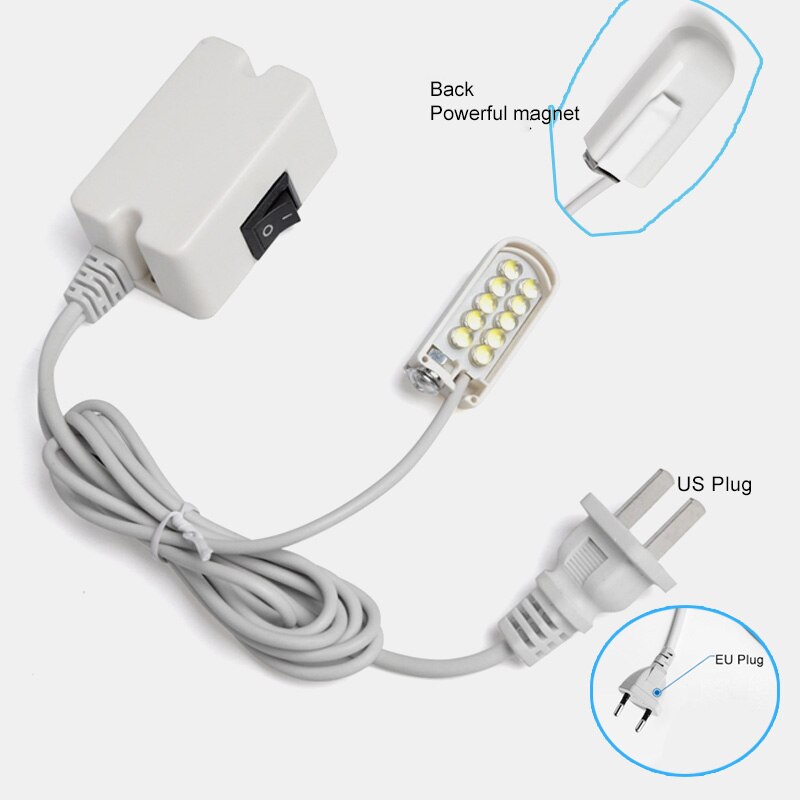 6/10 LEDS Sewing Machine Lighting Is Used In Industrial Lighting Indoor All-Round Rotating Lamp Tube Magnet Lamp Industry Indoor