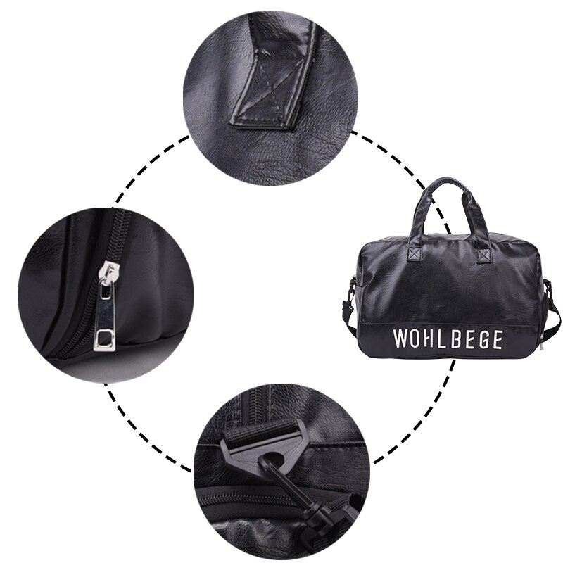 Wobag moda mężczyźni kobiety torby podróżne bagaż wodoodporny walizka worek marynarski duże pojemne torby codzienna torebka ze skóry