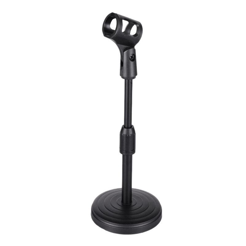 AMS-Desktop Microphone Stand Adjustable Height Disc Microphone Stand Portable: Default Title