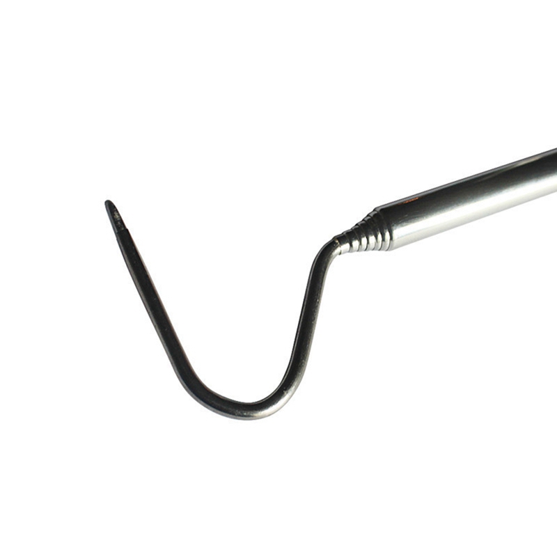 Portable Snake Hook Adjustable Retractable Stainless Steel Snake Tongs Snake Reptile Hook Catching Snake Handling Tool