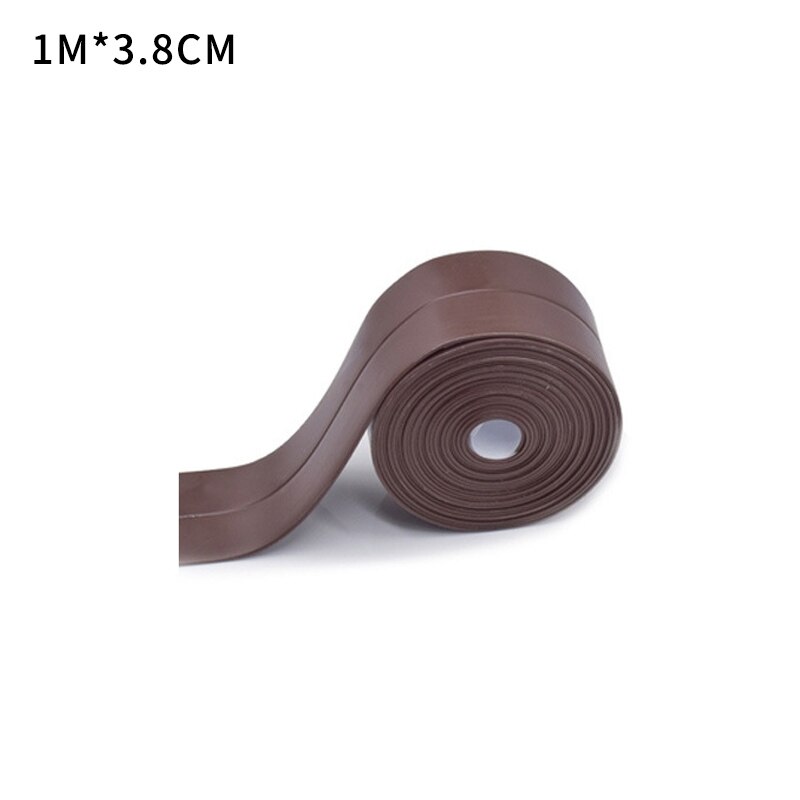 Rubber Waterproof Sealing Strip Sealant Tape Mildew Resistant Self Adhesive Toilet Gap Corner Line Sticker For Kitchen Bathroom: brown   1.0x3.8cm
