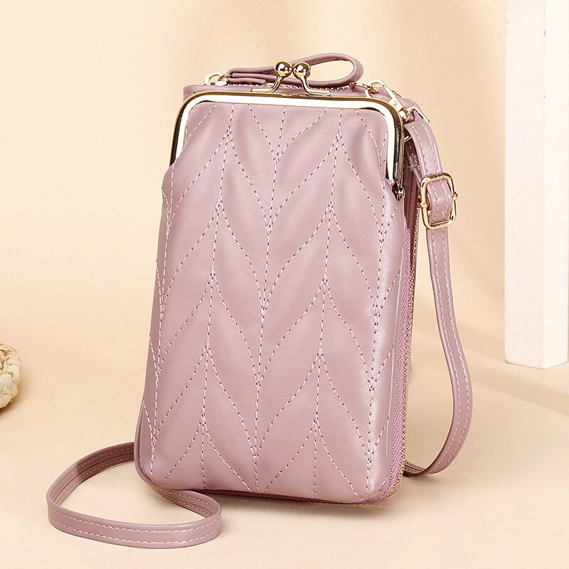 Vrouw Crossbody Tassen Mode Kleine Handtassen Schoudertas Mobiele Telefoon Portemonnee Mini Dames Portemonnee Vrouwelijke: Purple