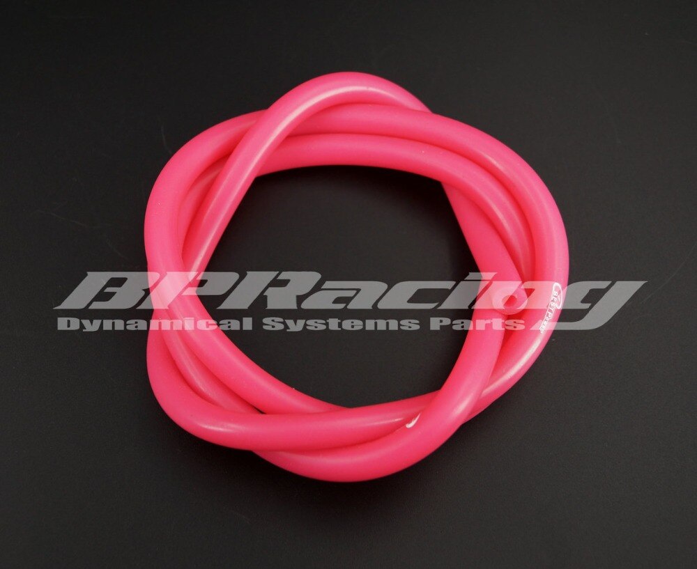 Silikone vakuumslange /turbo dump radiator silicium / luftslangerør / pink 8 mm id 1 meter længde
