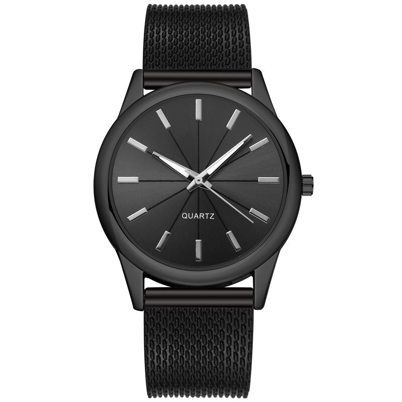 Brand Women Mesh Belt Watch Women's Quartz Watch Business Wristwatch Casual Watch Female Clock: black