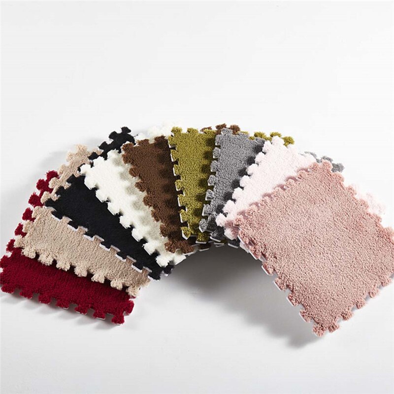 1pc 30*30CM épissage verrouillage mousse peluche tapis bébé jouer coussin salon chambre tapis tapis maison tapis de sol