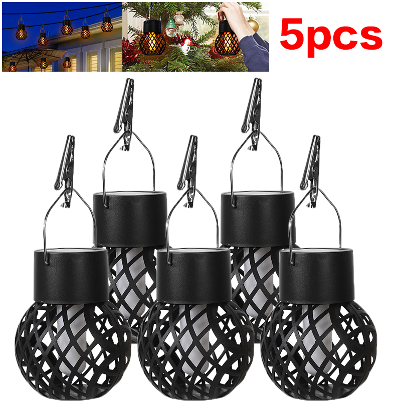 Luces solares para exteriores, linterna Retro, lámpara de llama colgante, iluminación de paisaje, luces de suelo, foco, decoración de jardín y hogar: Soleado amarillo