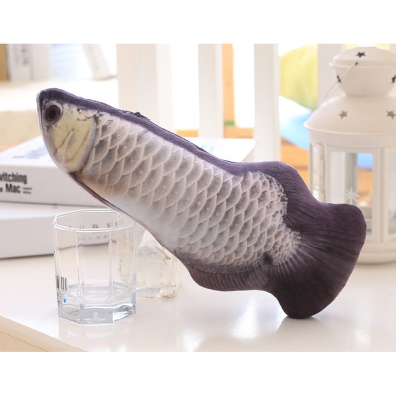 Katteurt kat legetøj fisk 7 stil blødt interaktivt kæledyrslegetøj til katte killing bid tygge ridse kat legetøj kat til leg kæledyrsforsyninger: Arowana / 30cm
