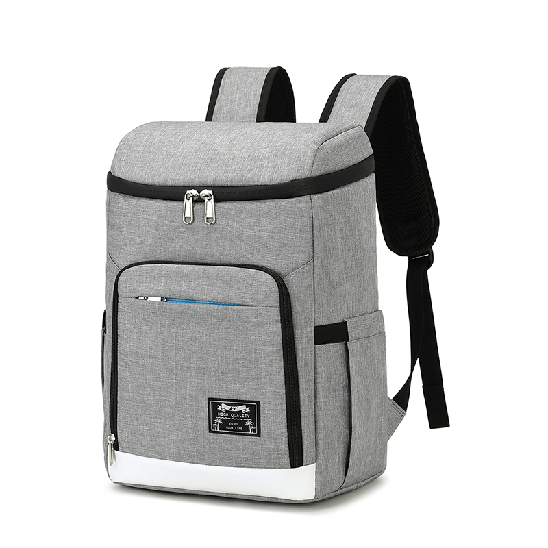Thermal Backpack Thicken Waterproof Large Thermo Bag Refrigerator Fresh Keeping Thermal Insulated Bag Suitable Picnic Cooler Ba: Gray / 31X21X43CM