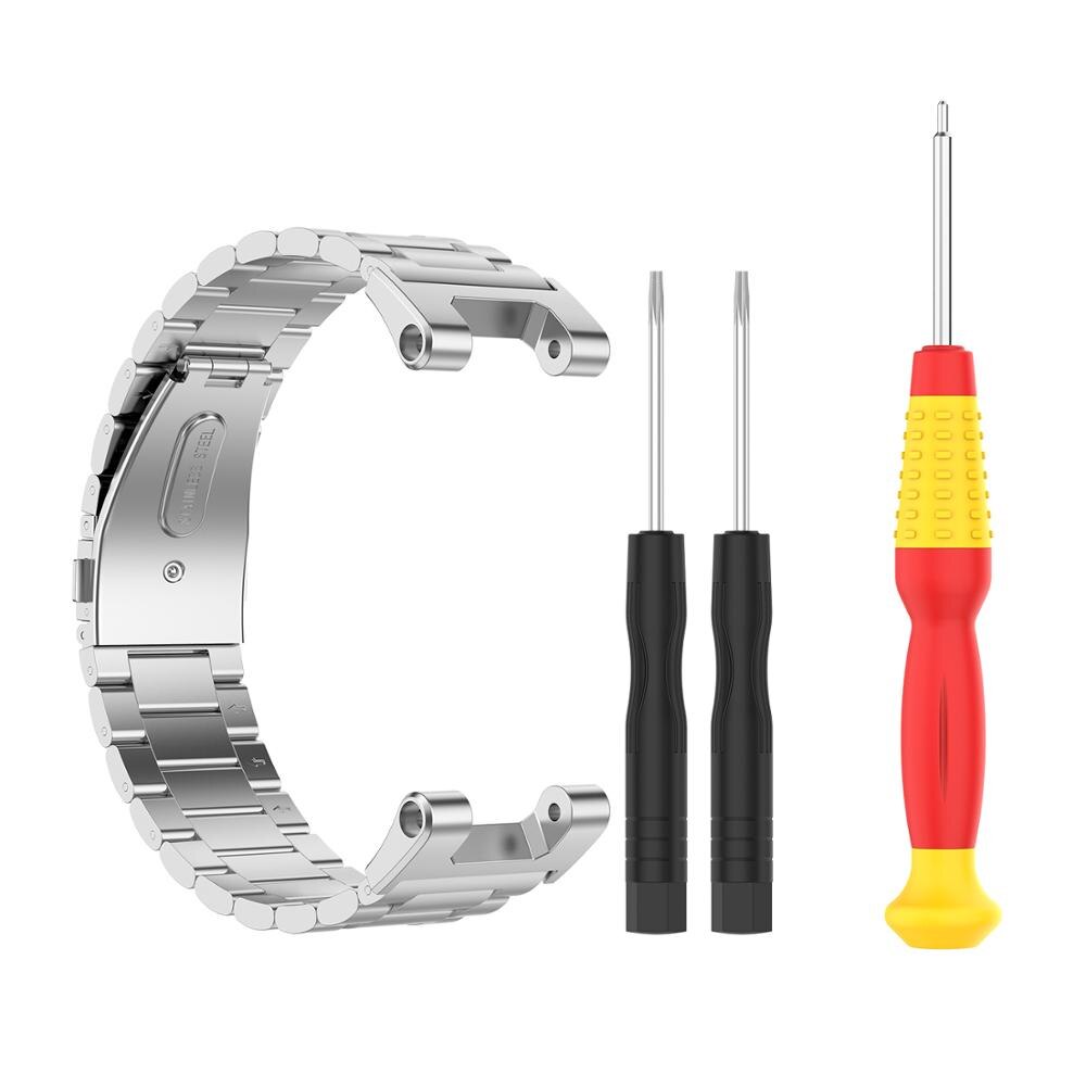 Rem i rustfrit stål af metal til amazfit t-rex trex armbåndsur til armbånd til amazfit ares t rex urbånd armbånd tilbehør: Sølv / For amazfit ares