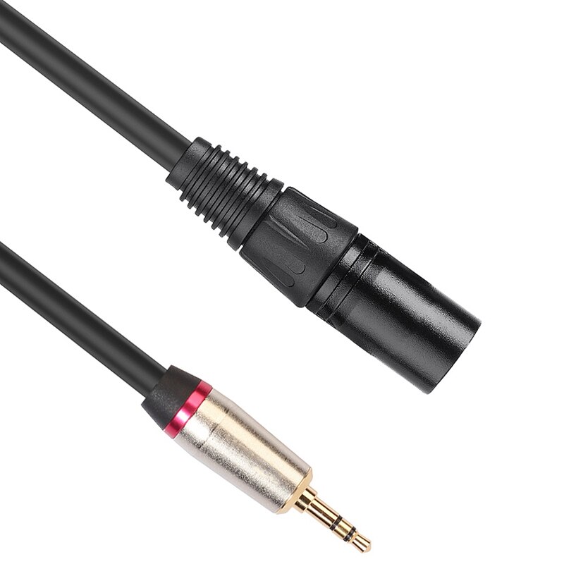 0.3M Xlr 3Pin Male To 3.5Mm Trs Male Stereo Plug Shielded Microphone Mic Connector Adapter