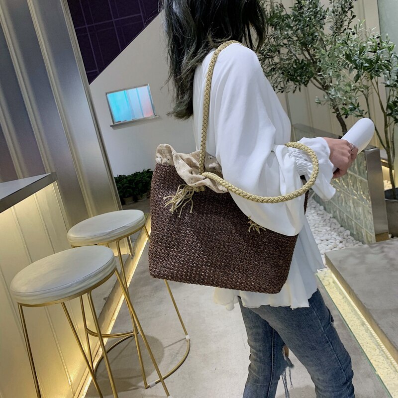 style single shoulder bag wallet ladies sweet lady outdoor leisure messenger bag large-capacity woven exquisite bag