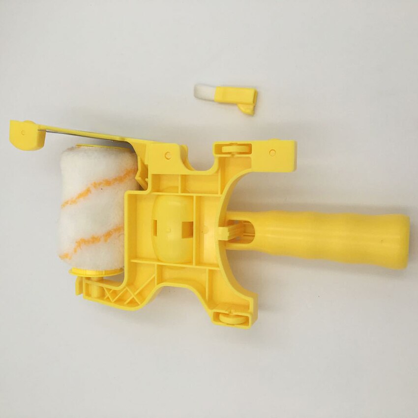 Complete Paint Edging Set, Wall Printing Brush Paint Roller Brush Painting Walls and Ceilings with 2 Soft Brushes and 2 Rollers