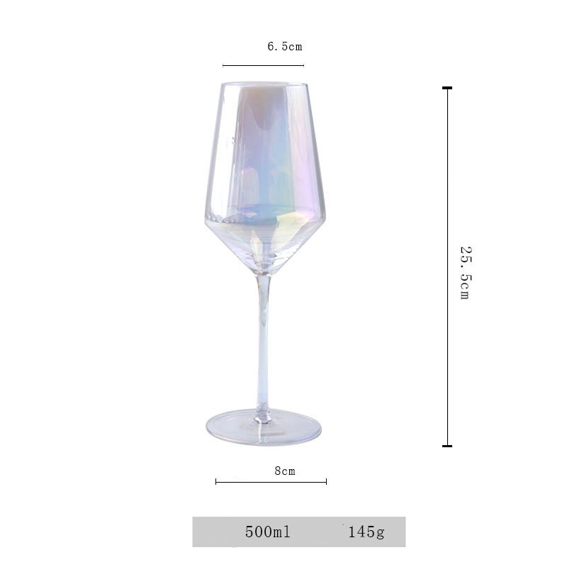 Verre à vin en cristal coloré arc-en-ciel, gobelet moderne, verre à champagne, verre à eau: YM008